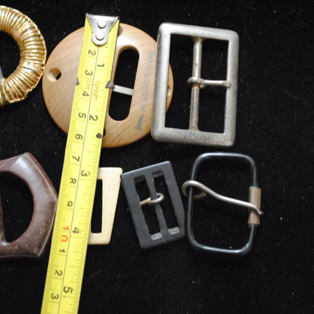 Lot of 9 Vintage / Antique Belt Buckles Art Deco Edwardian Mid-century Women's